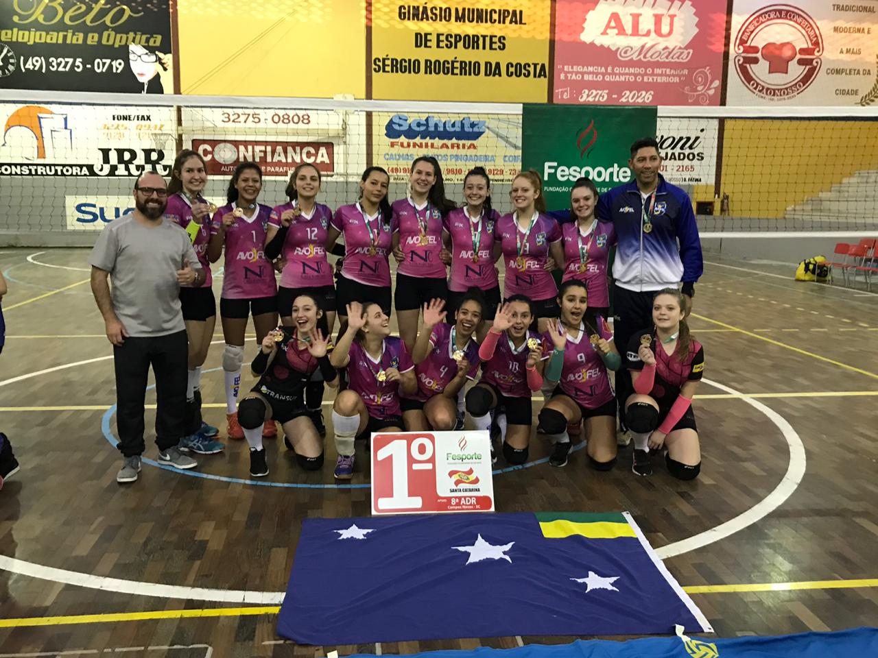 Prefeitura de Lages Lages é campeã no Vôlei feminino da fase microrregional da Olesc