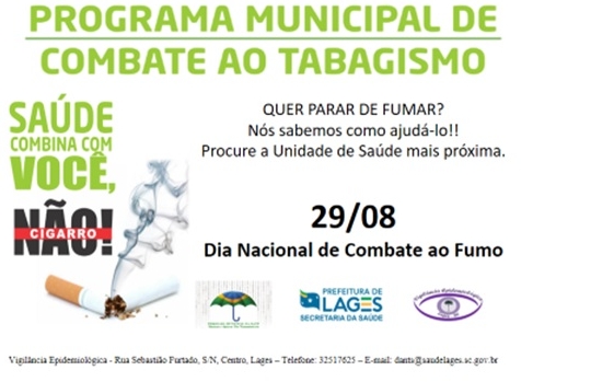 Prefeitura de Lages Saúde realizará capacitação de profissionais sobre cessação do uso do tabaco