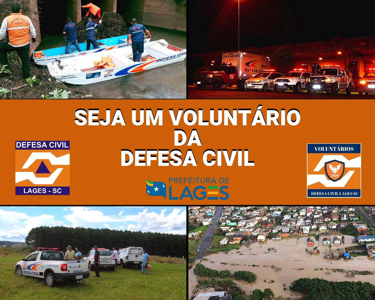 Prefeitura de Lages Defesa Civil abrirá inscrições para capacitação de voluntários