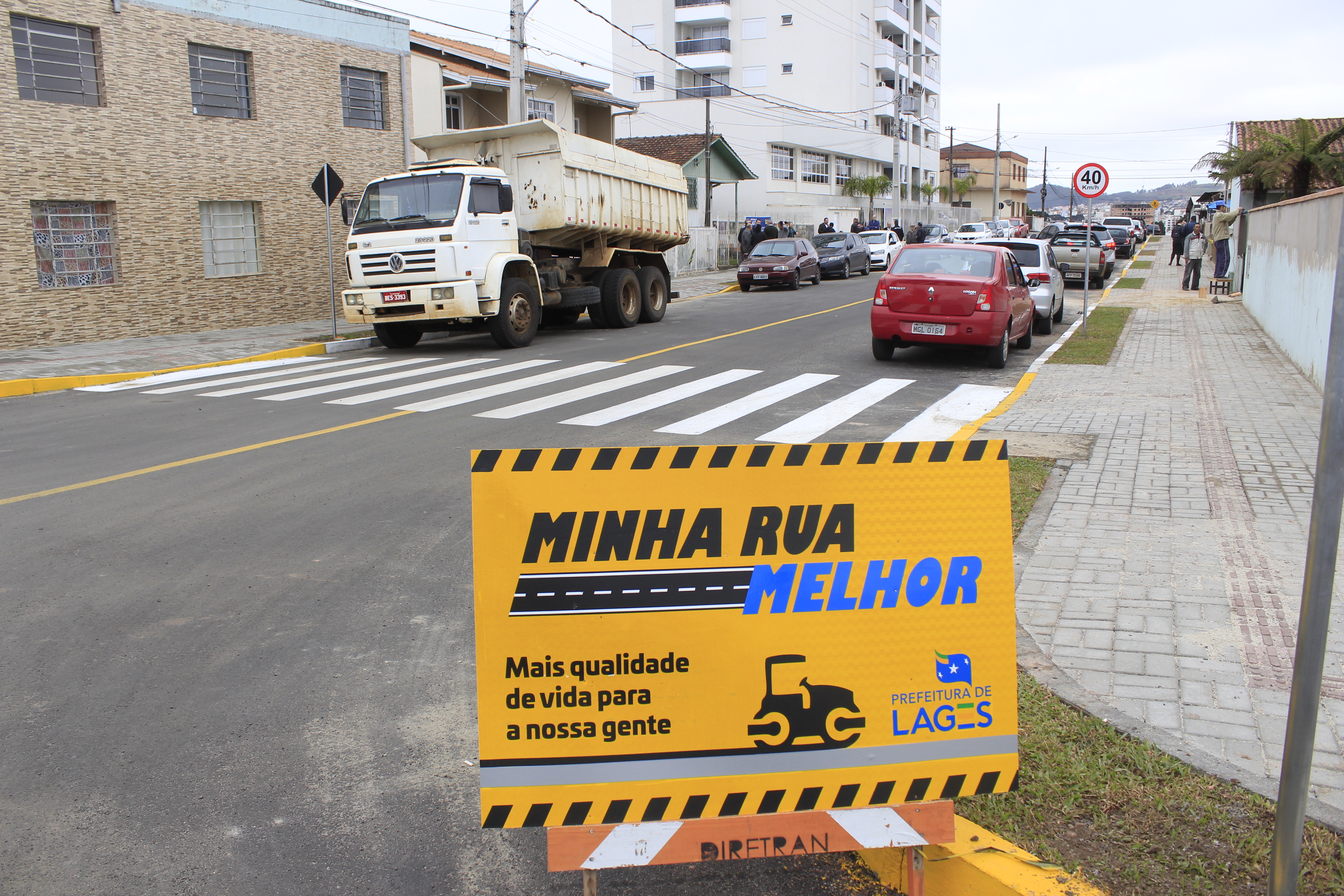 Prefeitura de Lages Prefeitura entrega pavimentação de 92 metros em rua no São Cristóvão 