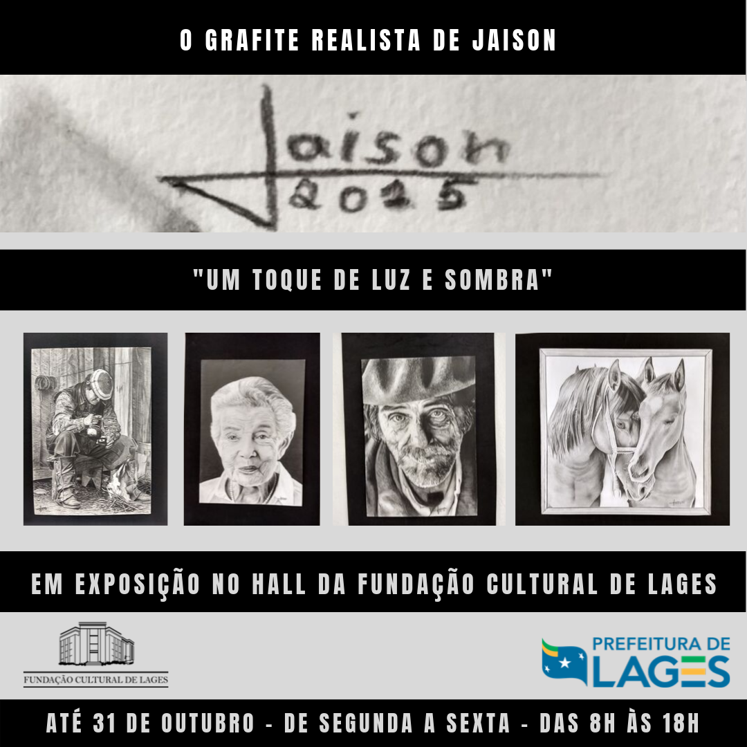 Prefeitura de Lages Exposições de grafite realista no Hall da Fundação Cultural de Lages