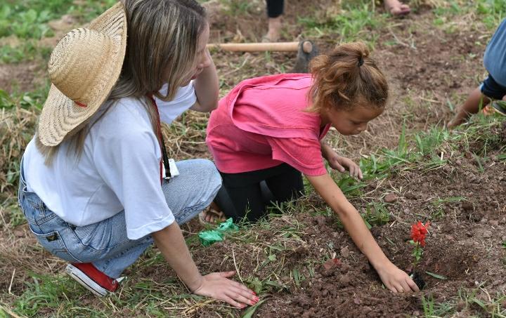 Prefeitura de Lages Projeto AliMÃEtação ensina a famílias o valor de uma mesa farta de alimentos saudáveis vindos direto da terra para a mesa 