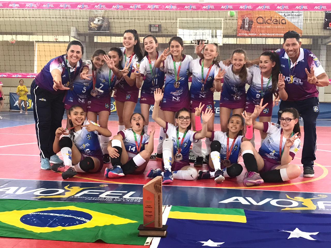 Prefeitura de Lages Voleibol categoria iniciante de Lages é destaque em Santa Catarina