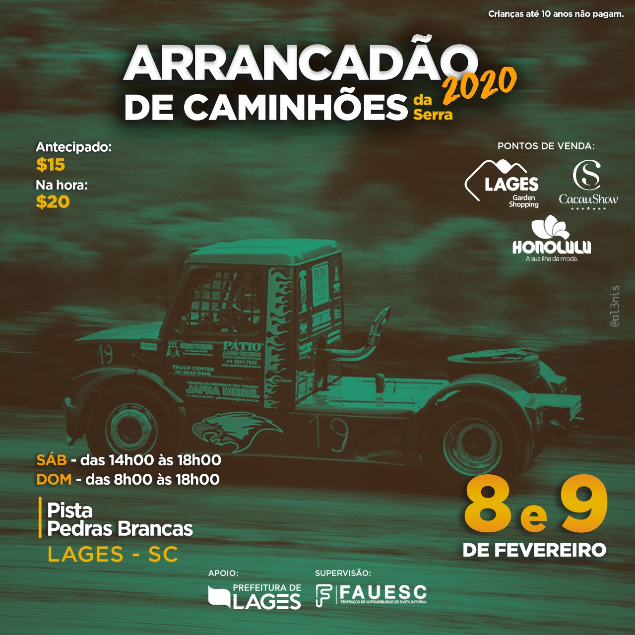 Prefeitura de Lages Lages recebe os gigantes neste final de semana para o Arrancadão de Caminhões