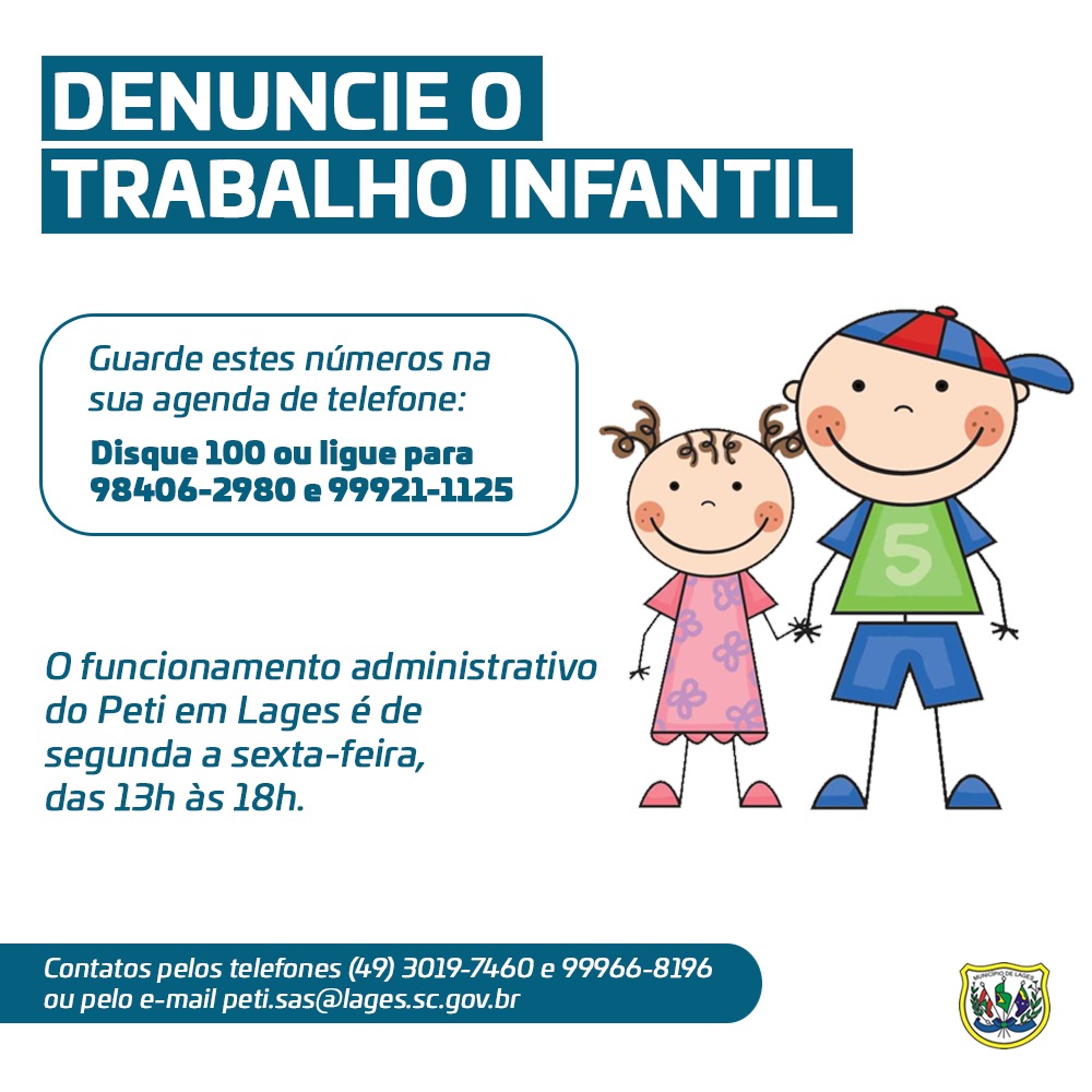 Prefeitura de Lages Coronavírus: Programa de Erradicação do Trabalho Infantil incrementa serviços às crianças e adolescentes como mecanismo de atribuir alegria e aprendizado nesta época de pandemia 