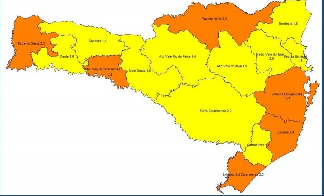 Prefeitura de Lages Coronavírus: Serra Catarinense retorna para classificação Amarela na Matriz de Avaliação de Risco Potencial do Governo do Estado