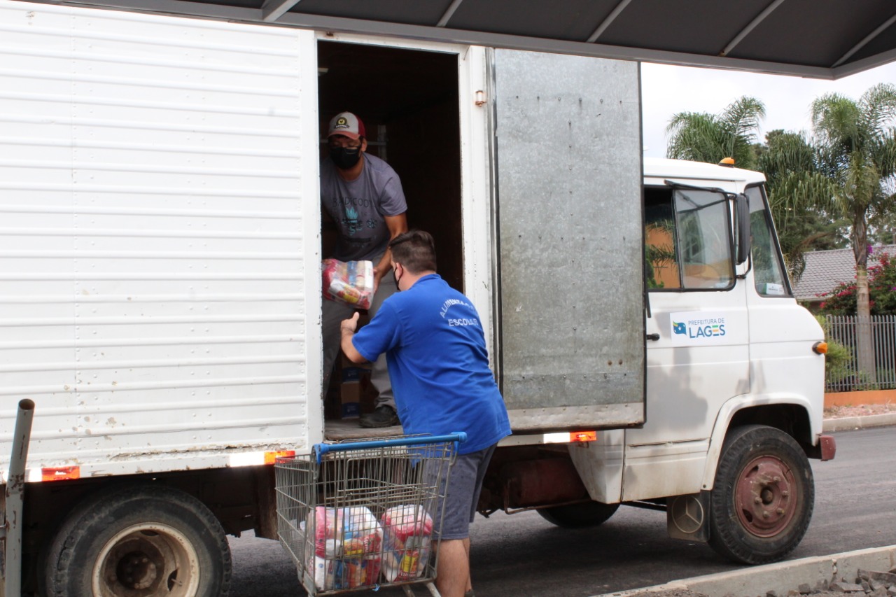 Prefeitura de Lages Unidades de Ensino do Sistema Municipal começam a receber os kits de alimentação escolar