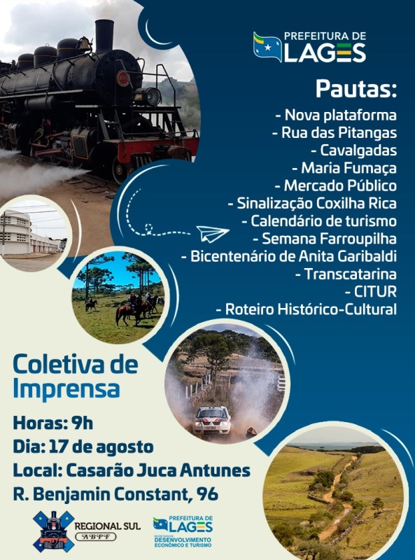 Prefeitura de Lages Turismo apresenta nova plataforma e programação