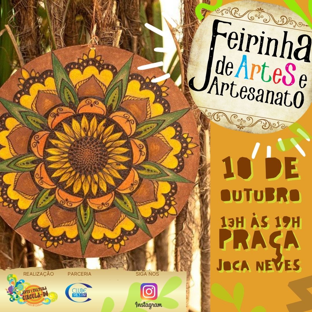 Prefeitura de Lages Feirinha de Artes e Artesanatos da Praça Joca Neves retorna com suas atividades neste domingo (10)