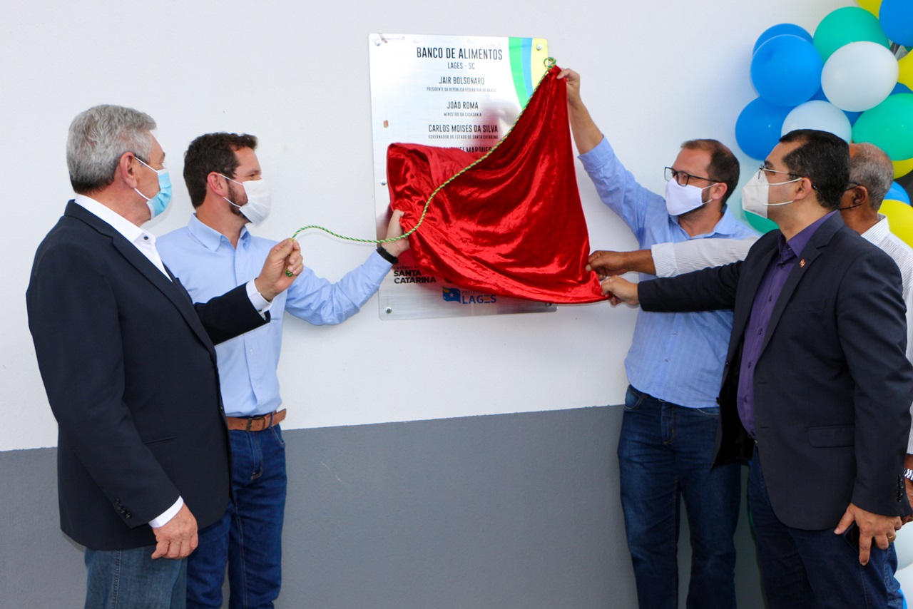 Prefeitura de Lages Prefeito Antonio Ceron inaugura nova estrutura do Banco de Alimentos de Lages