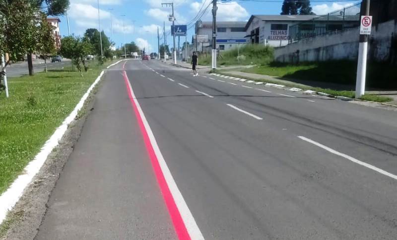 Prefeitura de Lages Prefeitura implanta nova sinalização horizontal na Avenida Belizário Ramos 