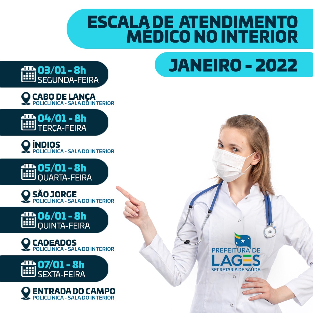 Prefeitura de Lages Primeira semana do ano com atendimento médico para a comunidade do interior