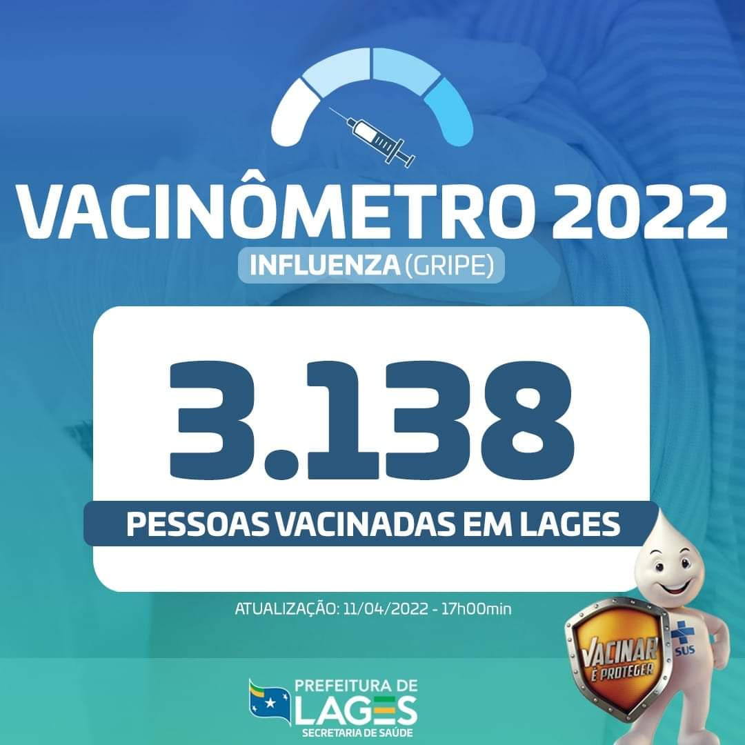 Prefeitura de Lages Em uma semana, mais de 3.100 pessoas se vacinaram contra a Gripe em Lages