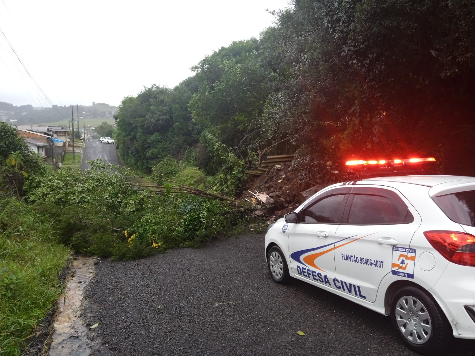 Prefeitura de Lages Atualização Defesa Civil Lages: em 24 horas o acumulado de chuva é de 90mm