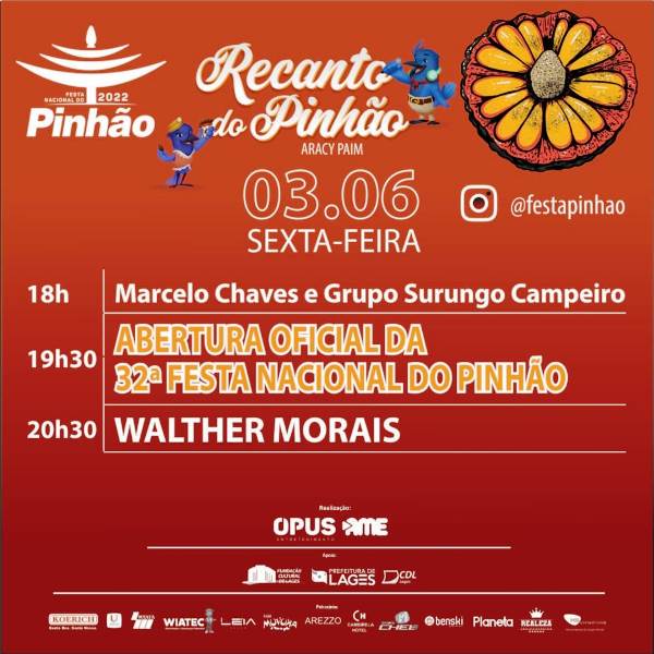 Prefeitura de Lages Programação Artística do Recanto do Pinhão