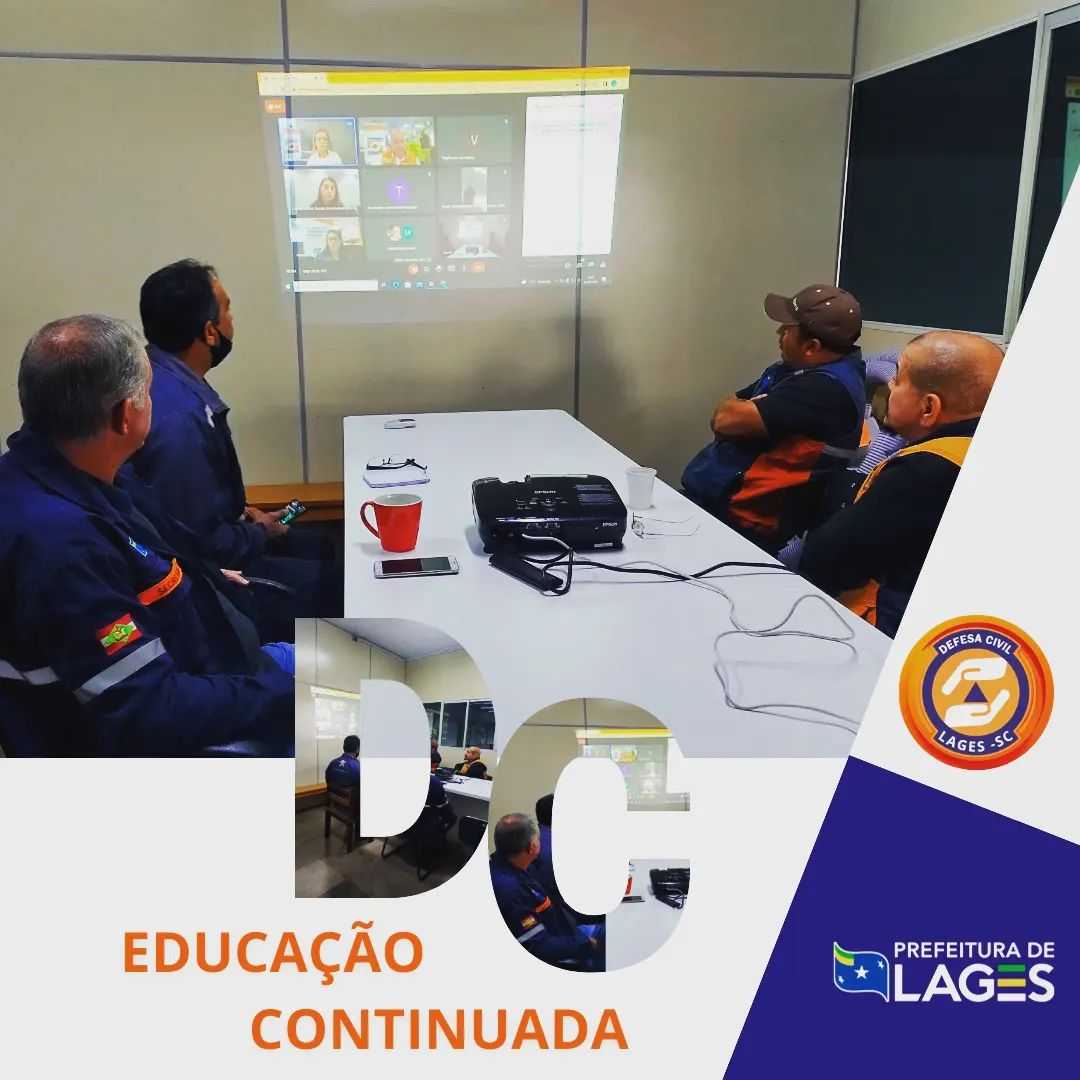 Prefeitura de Lages Equipe de servidores da Defesa Civil Municipal de Lages participa de programa de Educação Continuada