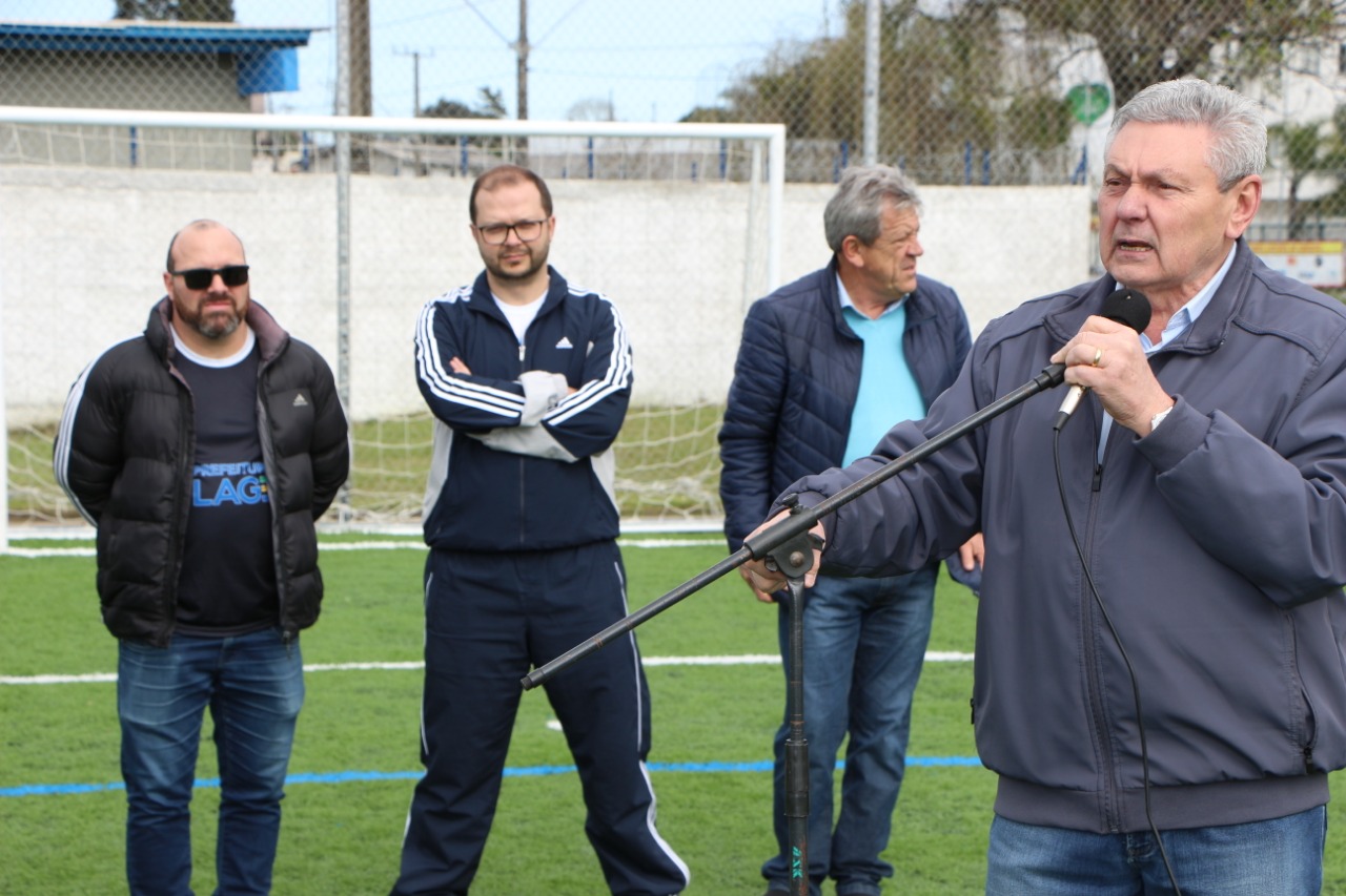 Prefeitura de Lages Prefeito Antonio Ceron entrega duas quadras esportivas para comunidade lageana neste sábado 