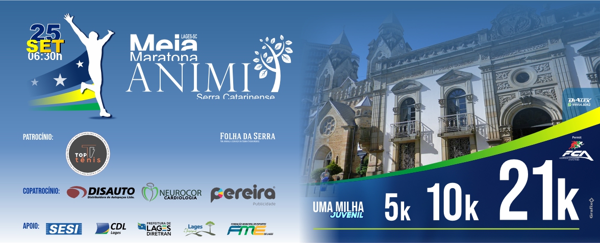 Prefeitura de Lages Meia Maratona – Animi – Serra Catarinense será neste domingo (25), em Lages