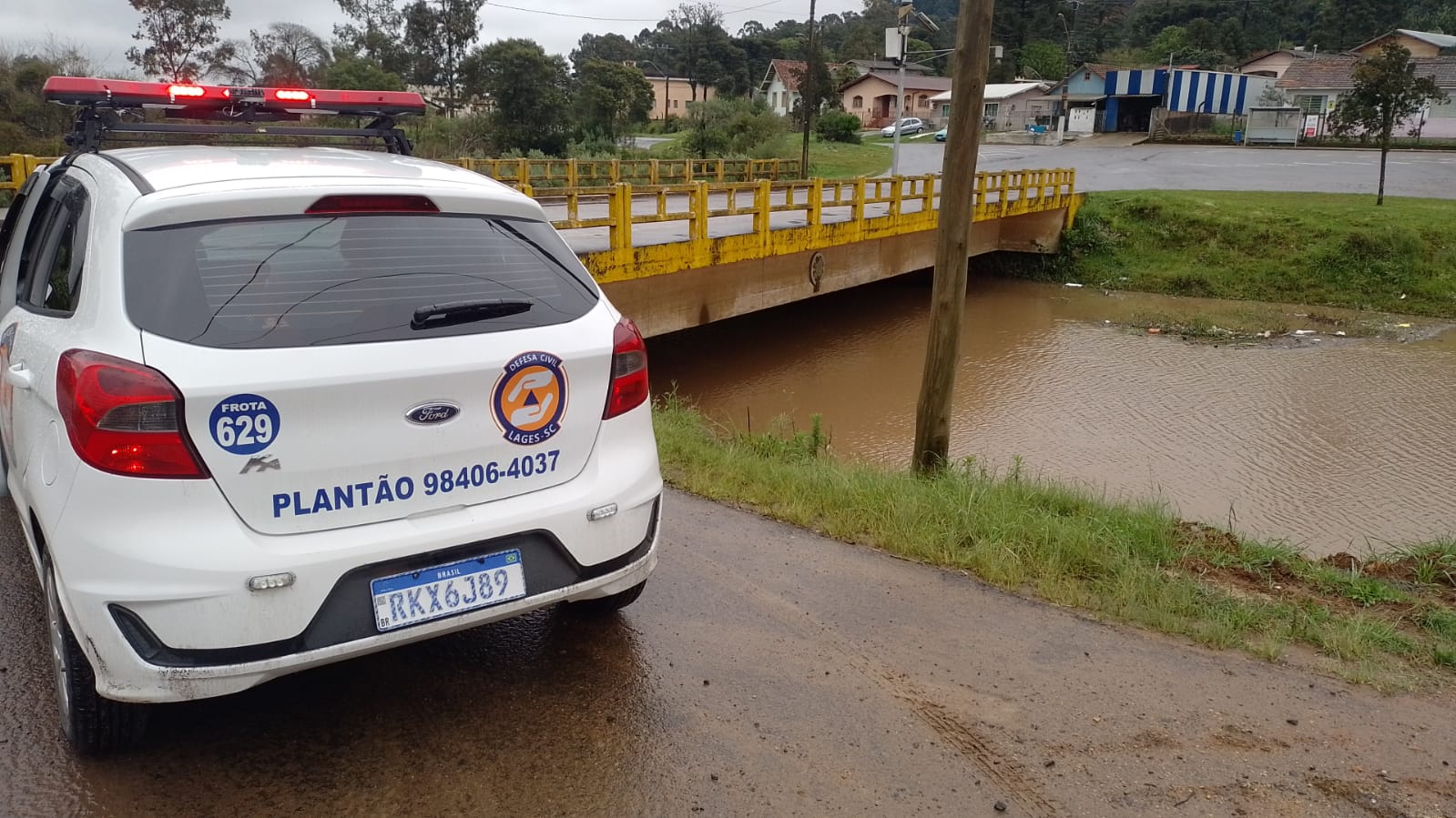 Prefeitura de Lages Chuvas em Lages: nível de água do rio Carahá está baixando