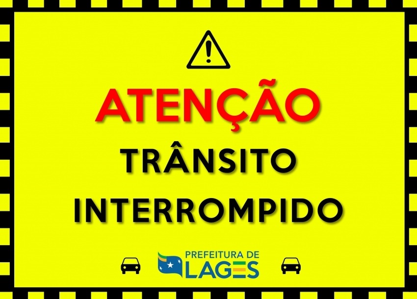 Prefeitura de Lages Tráfego de veículos está interrompido a partir da avenida Victor Alves de Brito com a rua Allan Kardec em decorrência de obras de pavimentação 