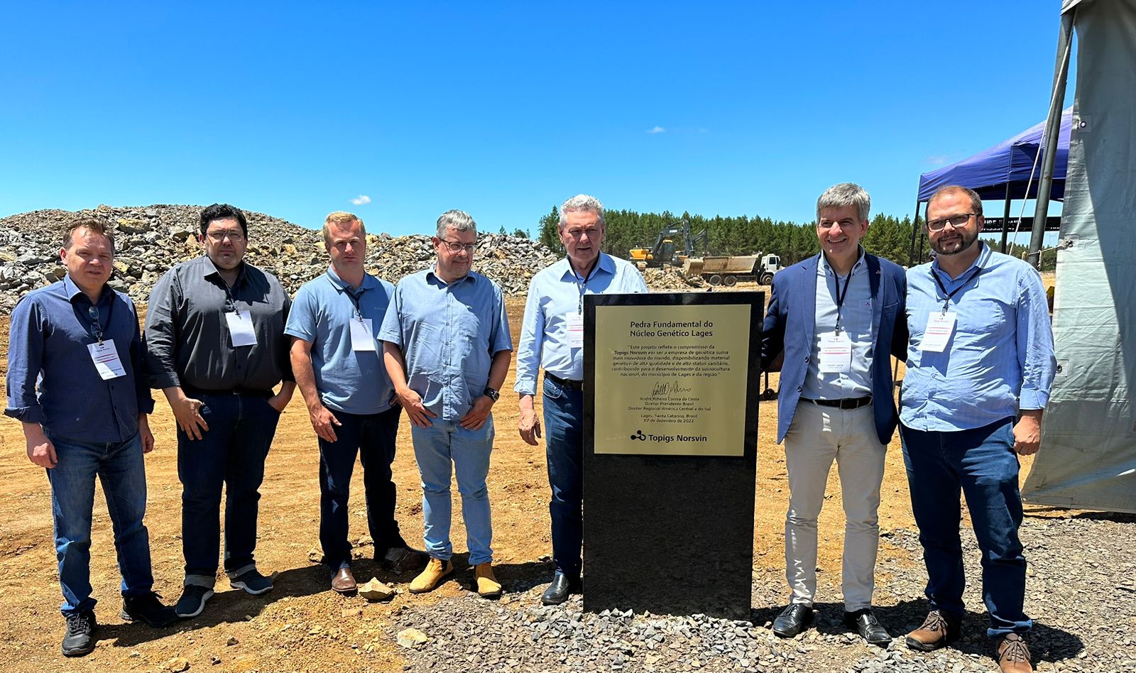 Prefeitura de Lages Prefeito Ceron participa de solenidade de inauguração da pedra fundamental do Núcleo Genético de Lages com investimento privado de R$ 40 milhões  