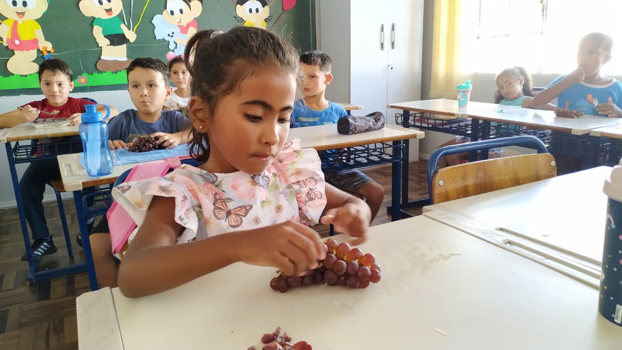 Prefeitura de Lages Frutas sazonais oferecem mais opções de alimento na merenda escolar, em Lages