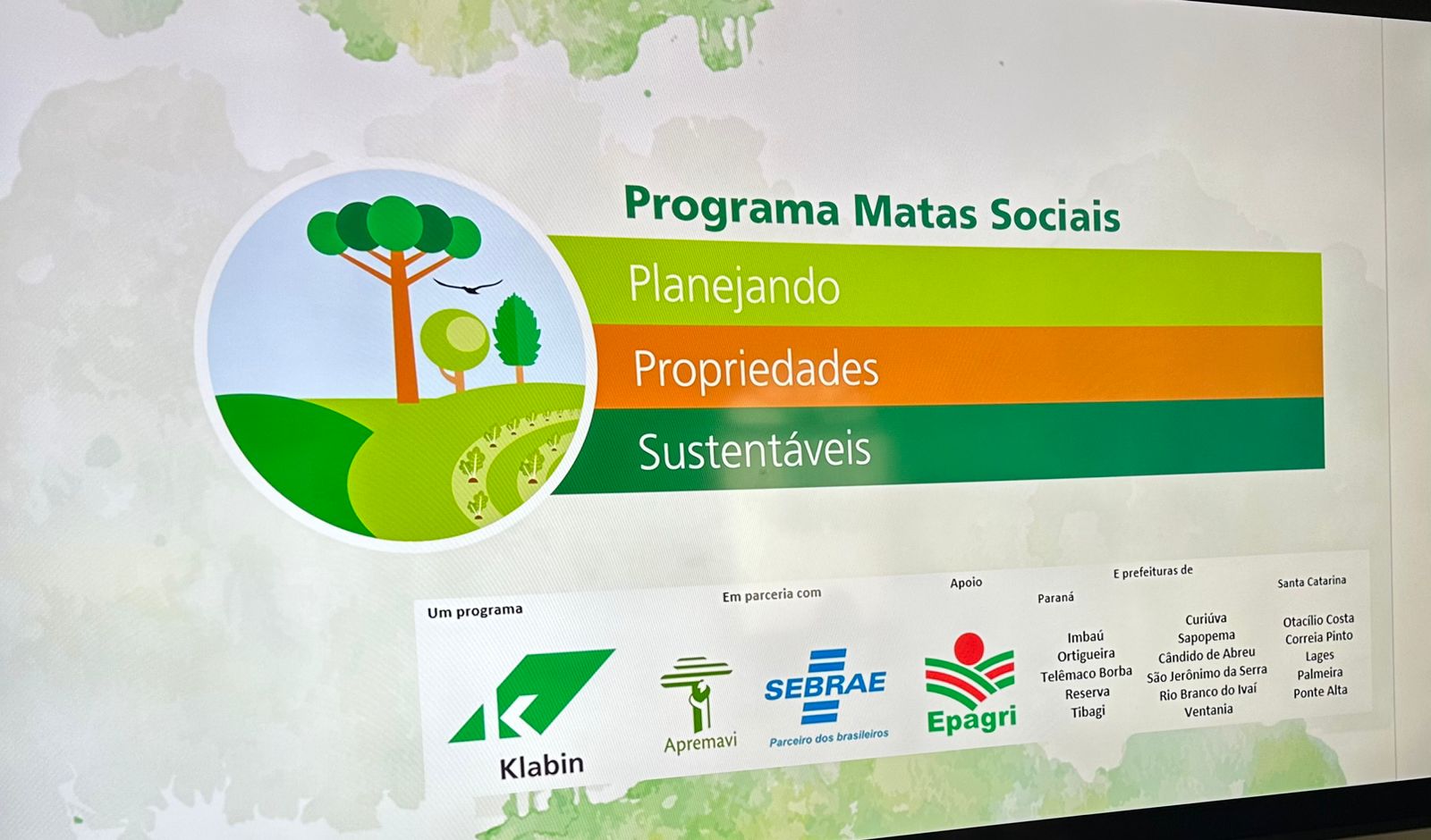 Prefeitura de Lages Prefeitura de Lages é parceira do programa Matas Sociais