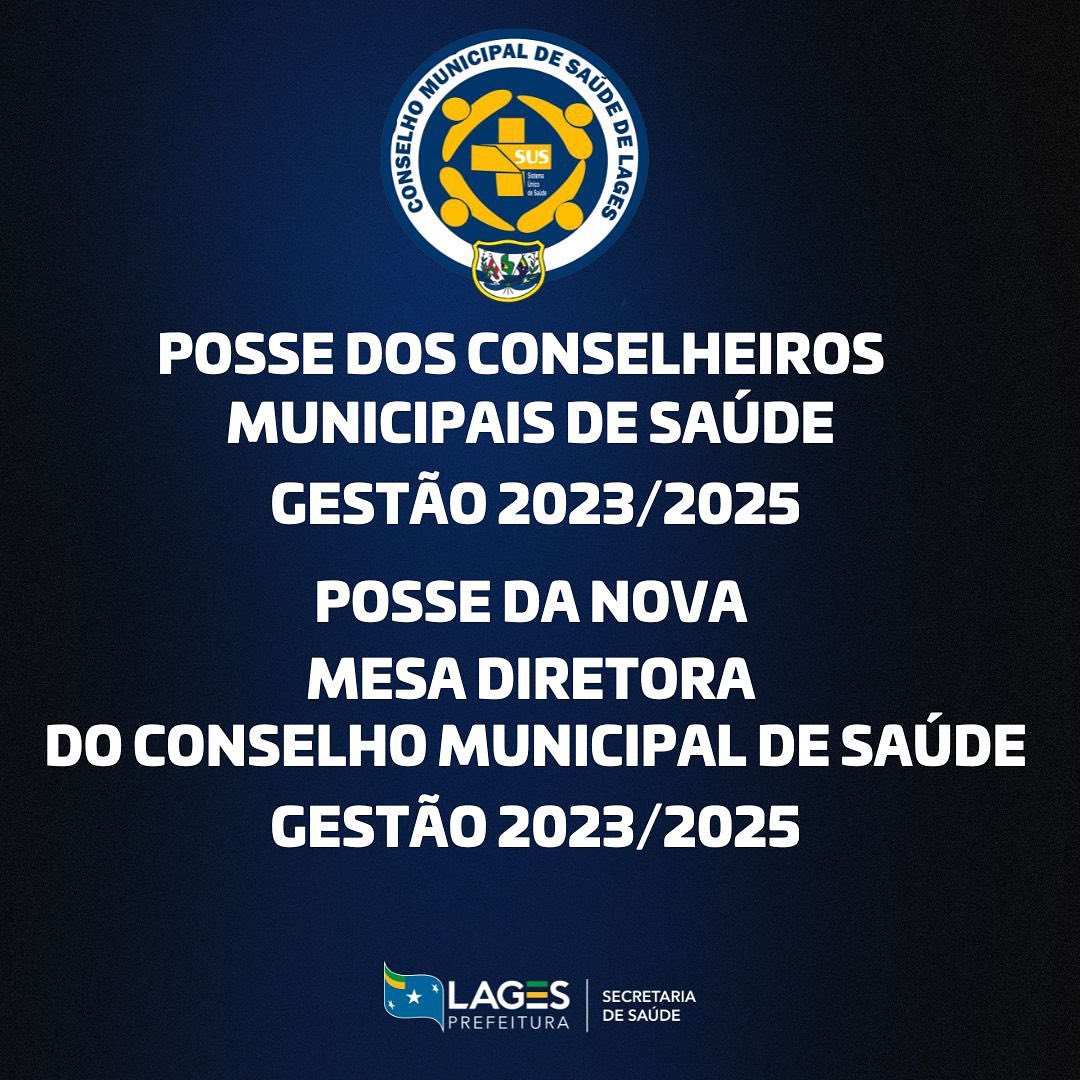 Prefeitura de Lages Prefeitura realiza cerimônia de posse dos novos conselheiros municipais de saúde