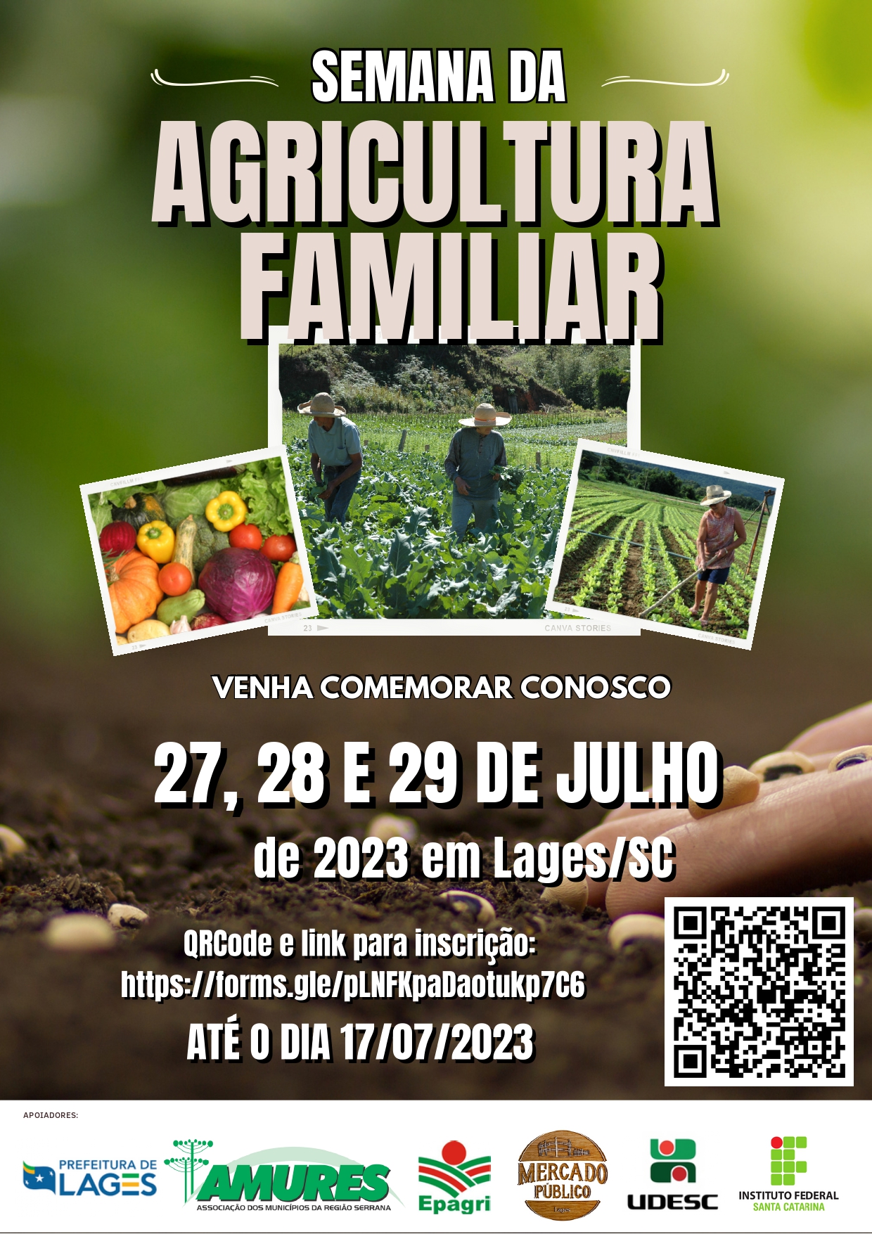 Prefeitura de Lages Lages terá a I Semana da Agricultura Familiar com programação voltada ao tema