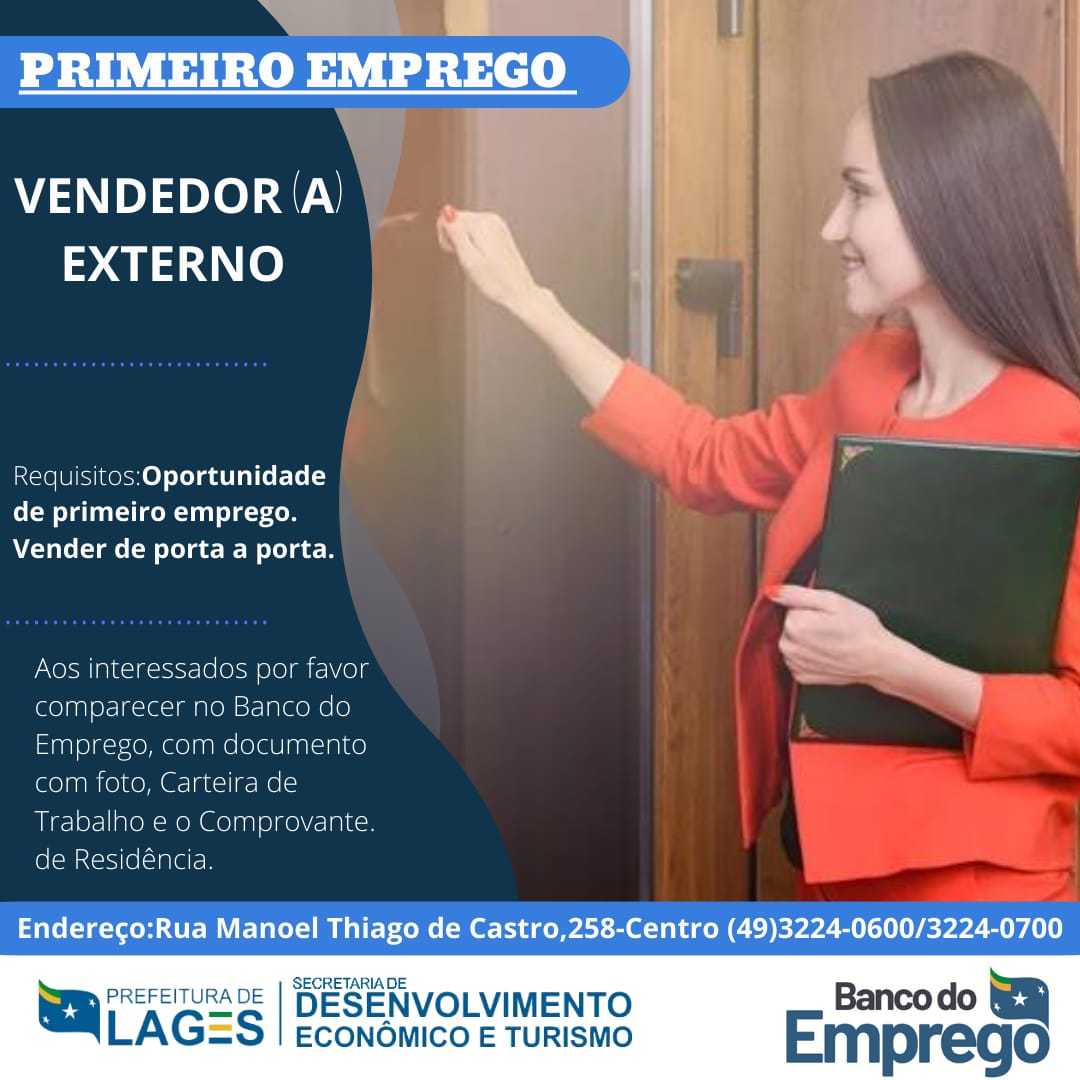 Prefeitura de Lages Empresa disponibiliza oportunidades de primeiro emprego através do Banco do Emprego da Prefeitura de Lages