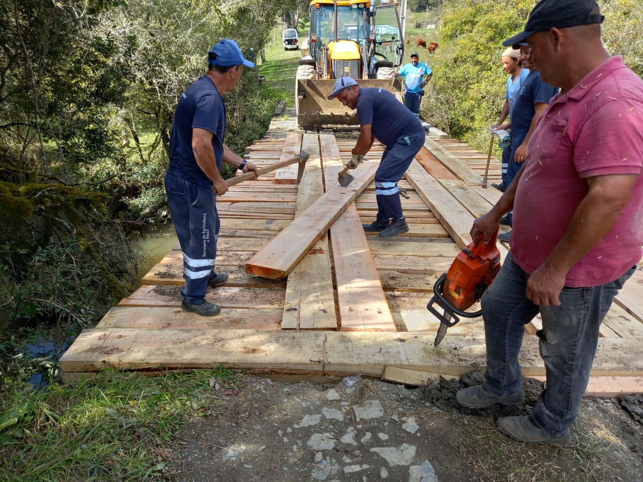 Prefeitura de Lages Ponte de Três Árvores é reconstruída pela Prefeitura de Lages