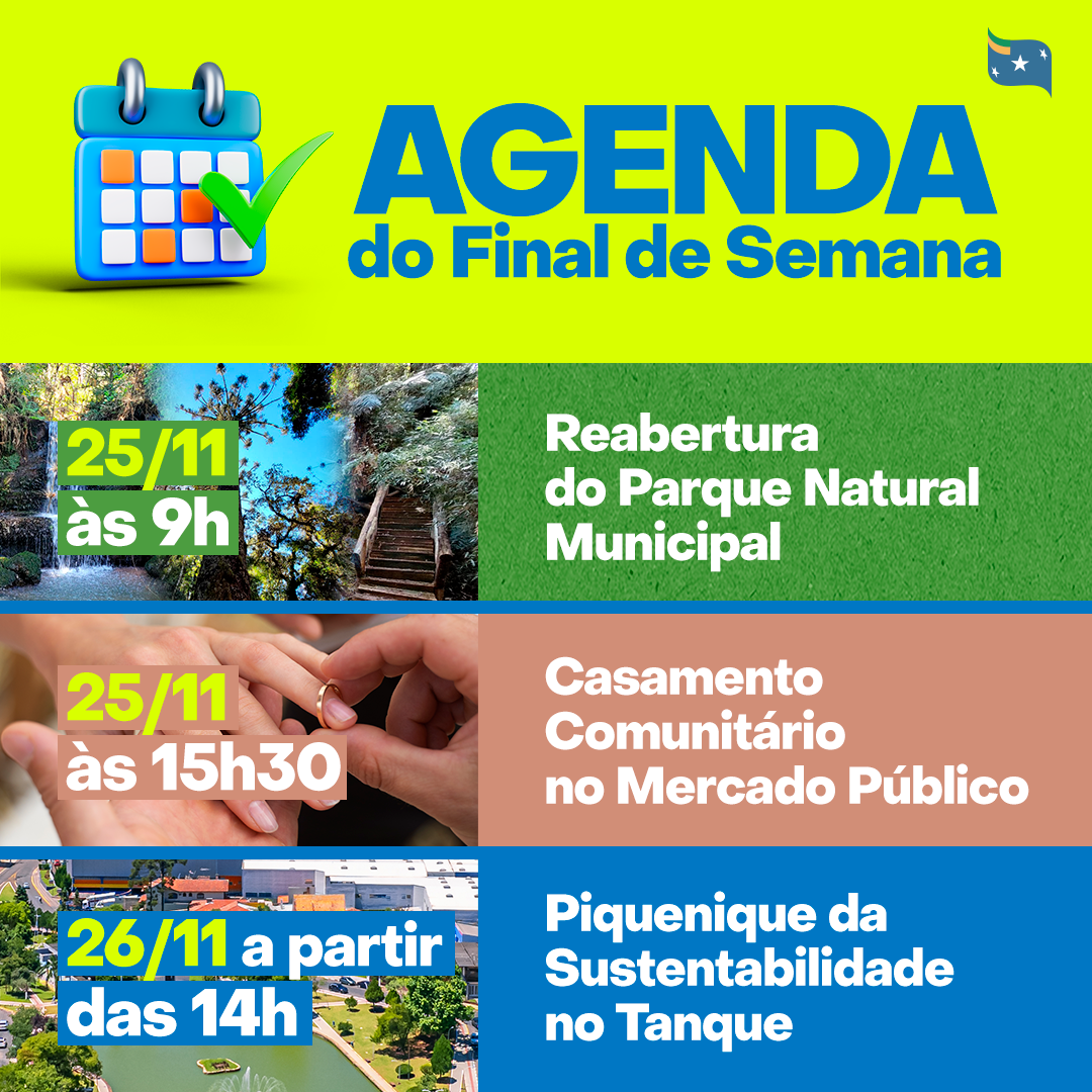 Prefeitura de Lages Reabertura do Parque Natural, Casamento Comunitário e Piquenique da Sustentabilidade no Tanque devem marcar este final de semana