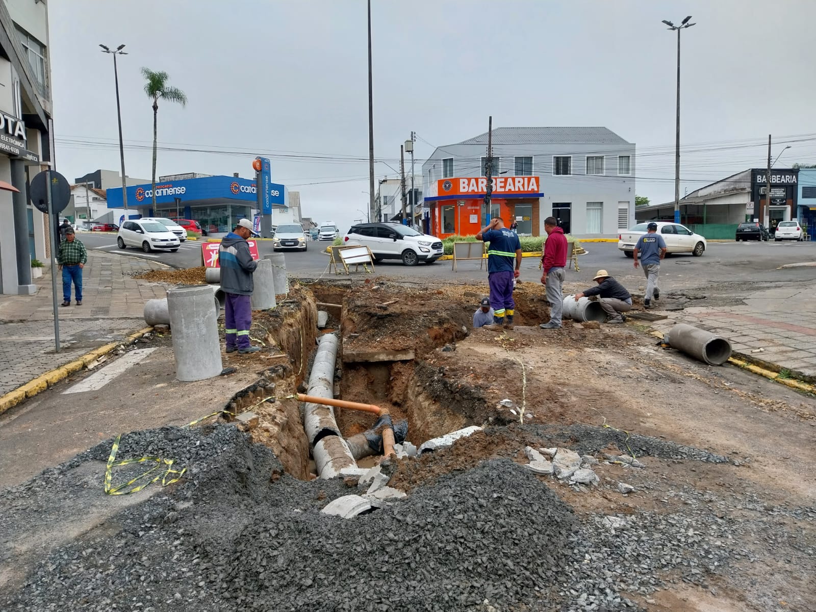 Prefeitura de Lages Trecho central da Marechal Deodoro está em obras