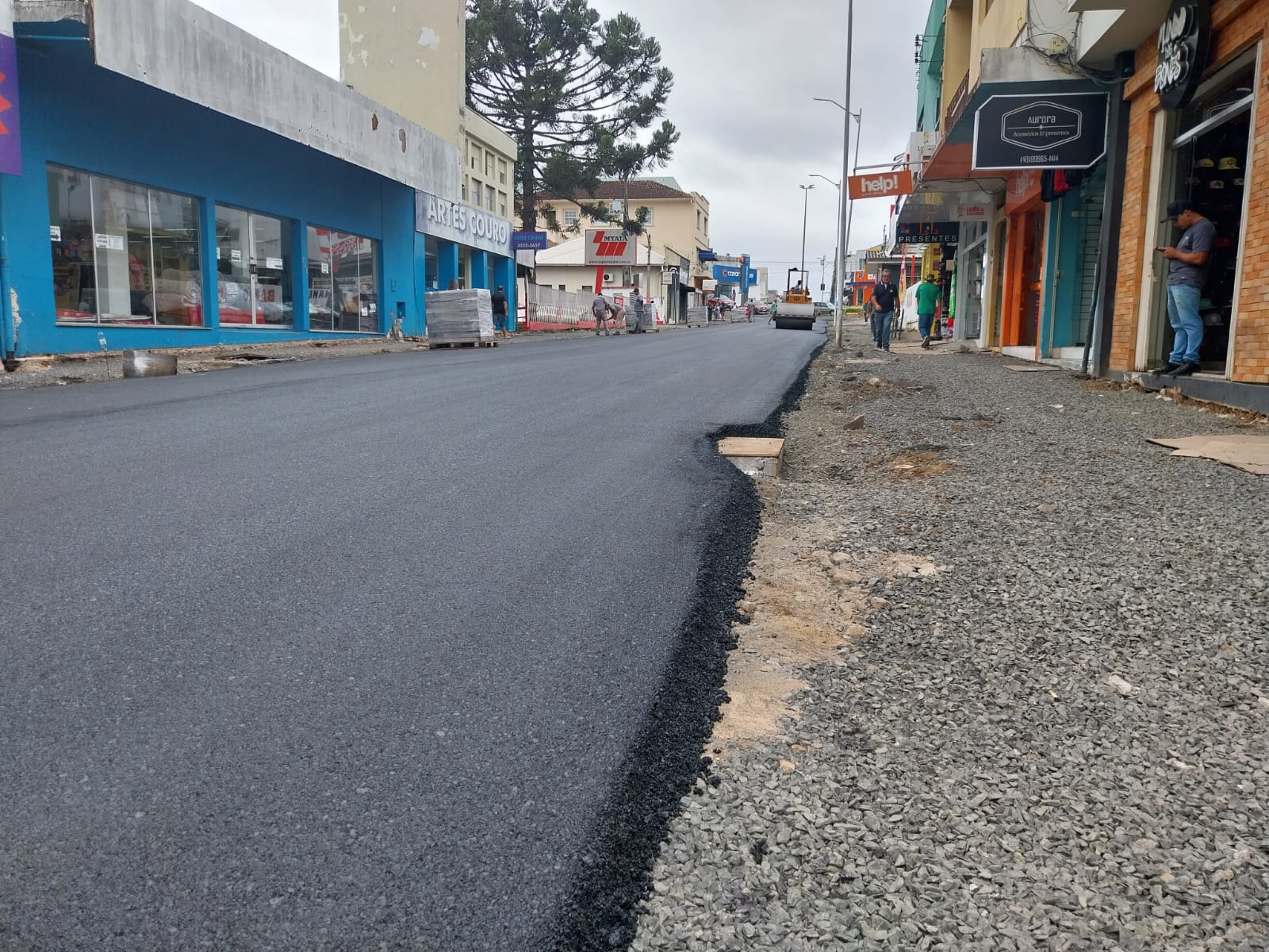 Prefeitura de Lages Asfaltamento de trecho central da Marechal Deodoro foi concluído