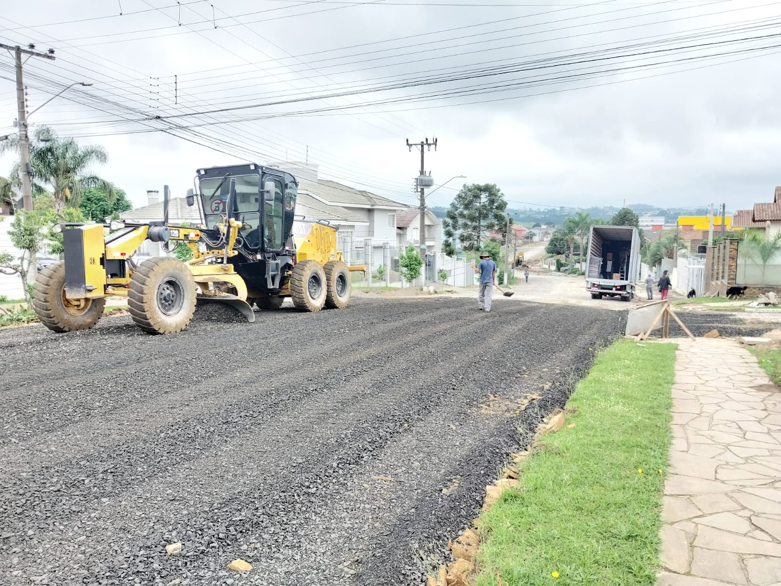 Prefeitura de Lages Obras da rua Jairo Ramos avançam 