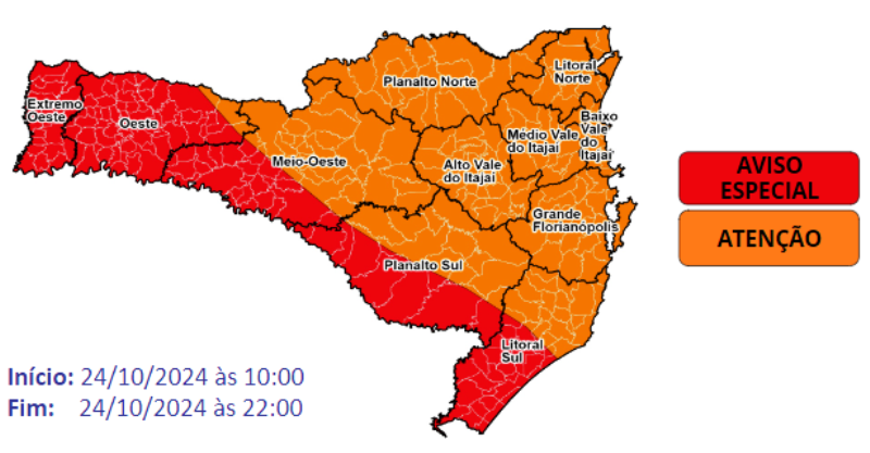 Prefeitura de Lages Defesa Civil alerta para temporais com vendaval 