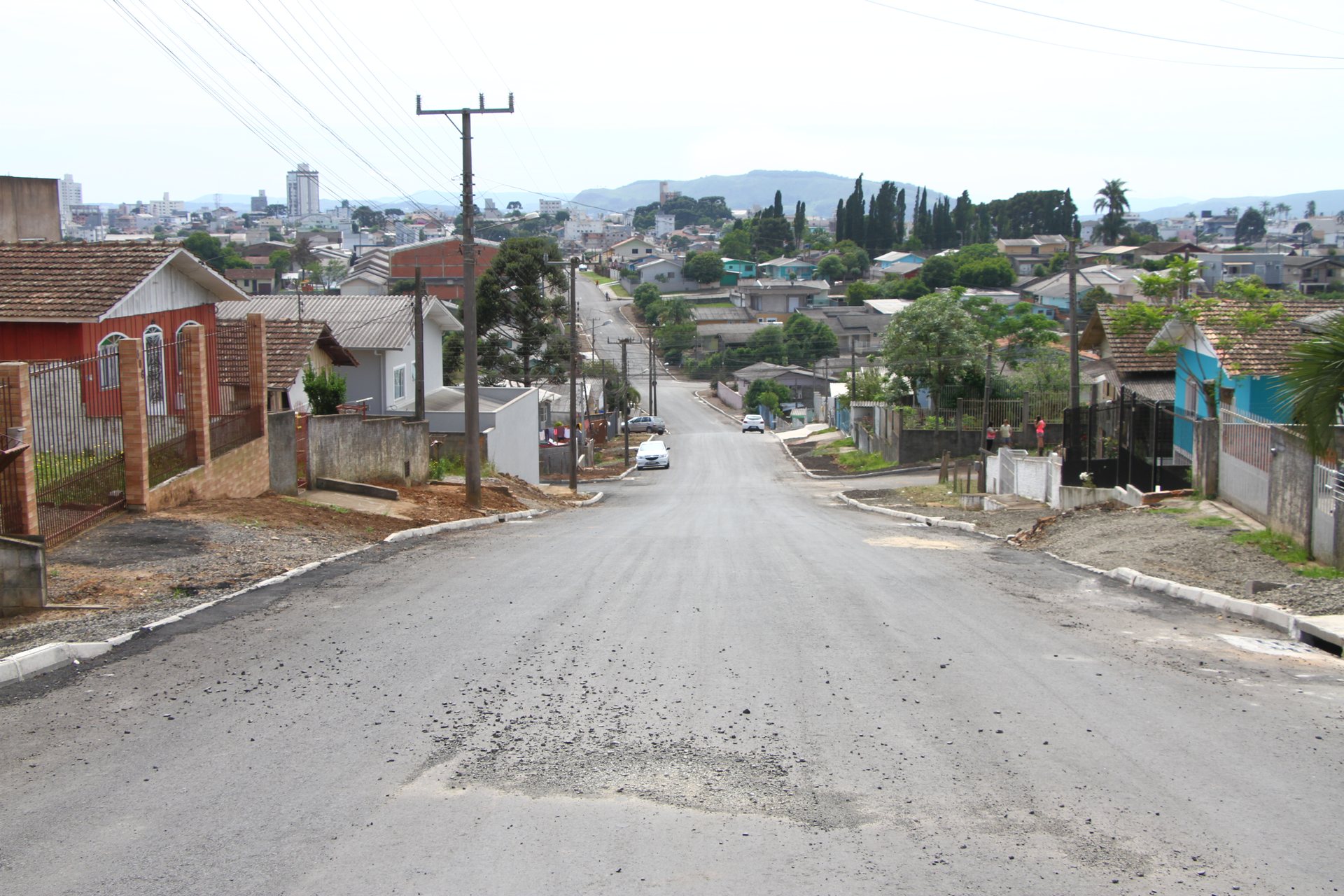 Prefeitura de Lages Trecho um da rua Anápolis é reurbanizado