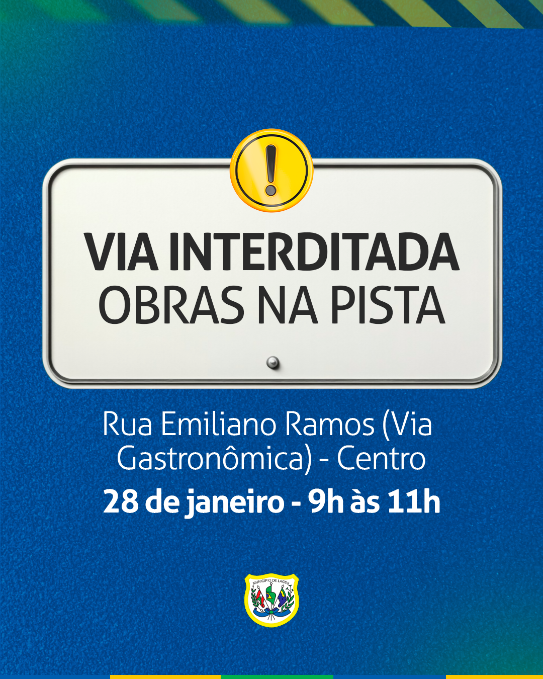 Prefeitura de Lages Atenção motoristas: Trecho da Via Gastronômica será interditado nesta terça-feira